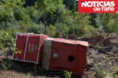 Capotamento de carro dos bombeiros provoca seis feridos